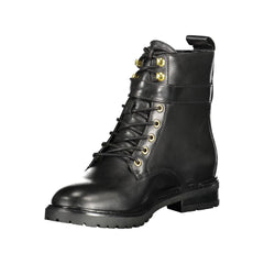 Bota feminina Ralph Lauren de couro preto
