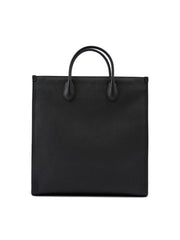 Bolsa tote média com logotipo de couro preto Gucci