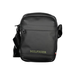 Bolsa de ombro Tommy Hilfiger preta de polietileno
