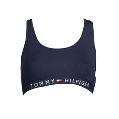 Sutiã esportivo feminino Tommy Hilfiger azul de algodão
