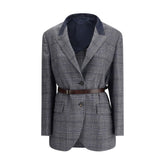 Blazer Brunello Cucinelli com estampa Príncipe de Gales