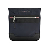 Bolsa de ombro Tommy Hilfiger Sleek Blue com detalhes contrastantes