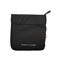 Bolsa de ombro masculina Tommy Hilfiger preta de poliéster