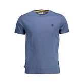 Camiseta masculina Timberland azul de algodão orgânico