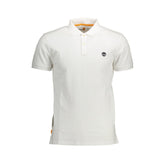 Camisa polo masculina Timberland de algodão branco