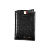 Porta-cartões Tommy Hilfiger em couro preto masculino