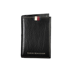 Porta-cartões Tommy Hilfiger em couro preto masculino
