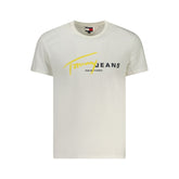 Camiseta masculina branca de algodão Tommy Hilfiger