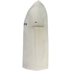 Camiseta masculina branca de algodão Tommy Hilfiger