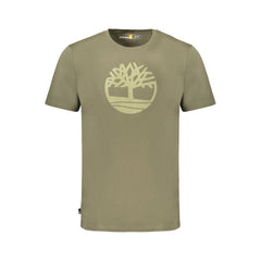 Camiseta masculina de algodão verde Timberland