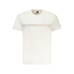 Camiseta masculina branca de algodão Tommy Hilfiger