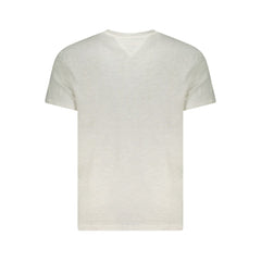 Camiseta masculina branca de algodão Tommy Hilfiger
