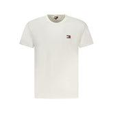 Camiseta masculina branca de algodão Tommy Hilfiger