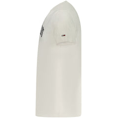 Camiseta masculina branca de algodão Tommy Hilfiger