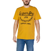 Camiseta de algodão laranja Superdry