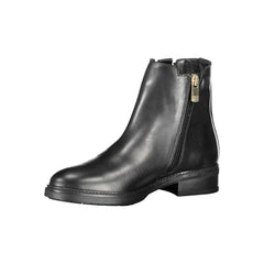Bota Tommy Hilfiger Preta de Couro Feminina