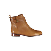 Bota feminina de couro marrom Ralph Lauren