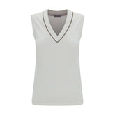 Blusa canelada Brunello Cucinelli