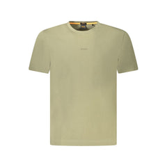 Camiseta masculina Hugo Boss verde de algodão