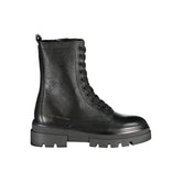 Bota Tommy Hilfiger de poliéster preta