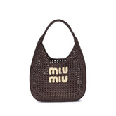 Bolsa de ombro com logotipo Miu Miu