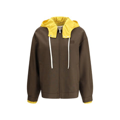 Jaqueta bomber com capuz Miu Miu