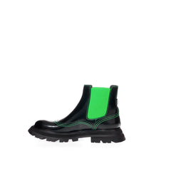 Bota de couro multicolorida Alexander McQueen