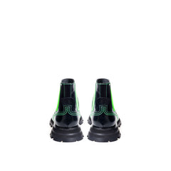 Bota de couro multicolorida Alexander McQueen