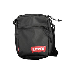 Bolsa de ombro Levi's preta de poliéster