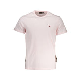 Camiseta de algodão rosa Napapijri