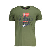 Camiseta de algodão verde Noruega 1963