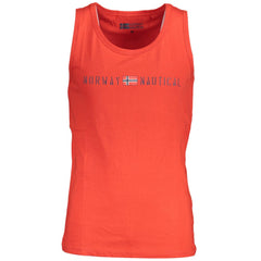 Camiseta de algodão vermelha Noruega 1963