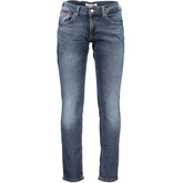 Calça jeans e calça Tommy Hilfiger preta de algodão