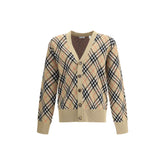 Cardigan de lã xadrez Burberry Archive