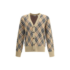 Cardigan de lã xadrez Burberry Archive