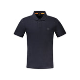Camisa polo de algodão azul Hugo Boss