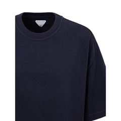 Camiseta de algodão azul Bottega Veneta