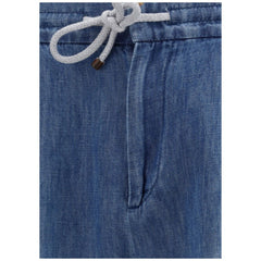 Jeans Brunello Cucinelli com cós com cordão