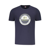 Camiseta de algodão azul Noruega 1963