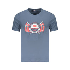 Camiseta de algodão azul Noruega 1963