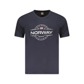 Camiseta de algodão azul Noruega 1963