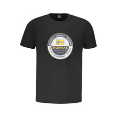 Camiseta preta de algodão da Noruega 1963