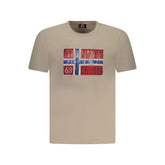 Camiseta de algodão bege Noruega 1963