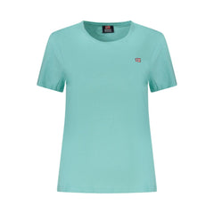 Noruega 1963 Blusas e camisetas azuis de algodão