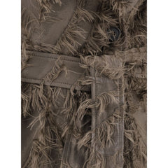 Casaco Brunello Cucinelli com detalhes em pele