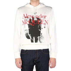 Moletom com capuz e logotipo Alexander McQueen