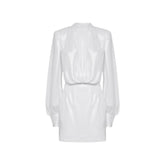 Vestido curto laminado Abelia BLANCA VITA