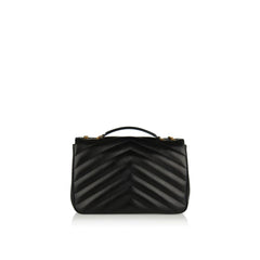Bolsa de ombro grande de couro Saint Laurent Loulou
