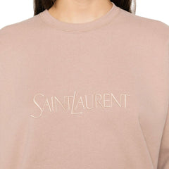 Moletom com logotipo de algodão Saint Laurent