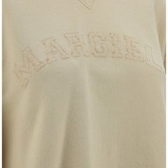 Moletom com logotipo de algodão Maison Margiela